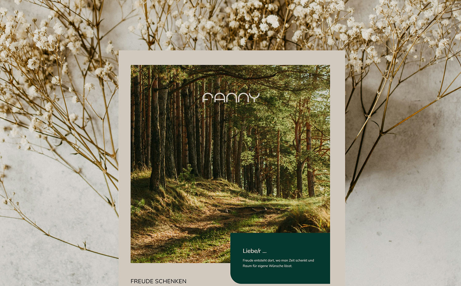 Gutschein des Hotels Fanny Allgäu mit Naturmotiv