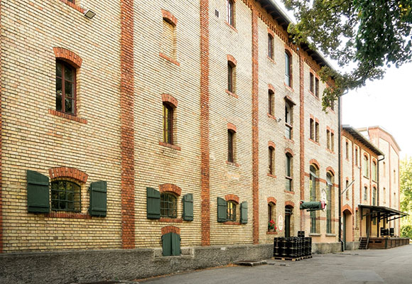 Historisches Brauereigebäude der Brauerei Härle im Allgäu