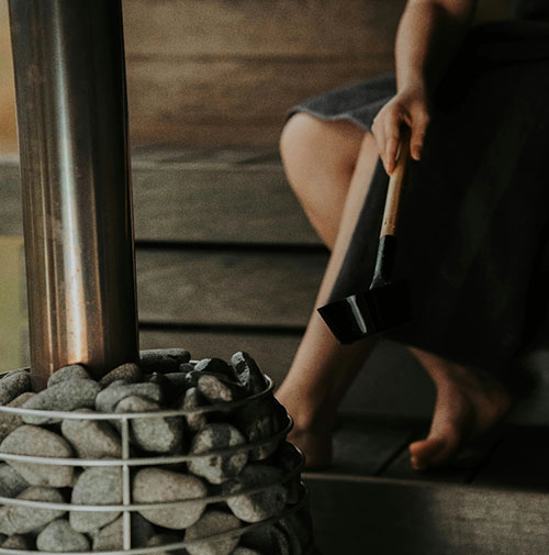 Saunaaufguss im Wellnessbereich des Hotels Fanny